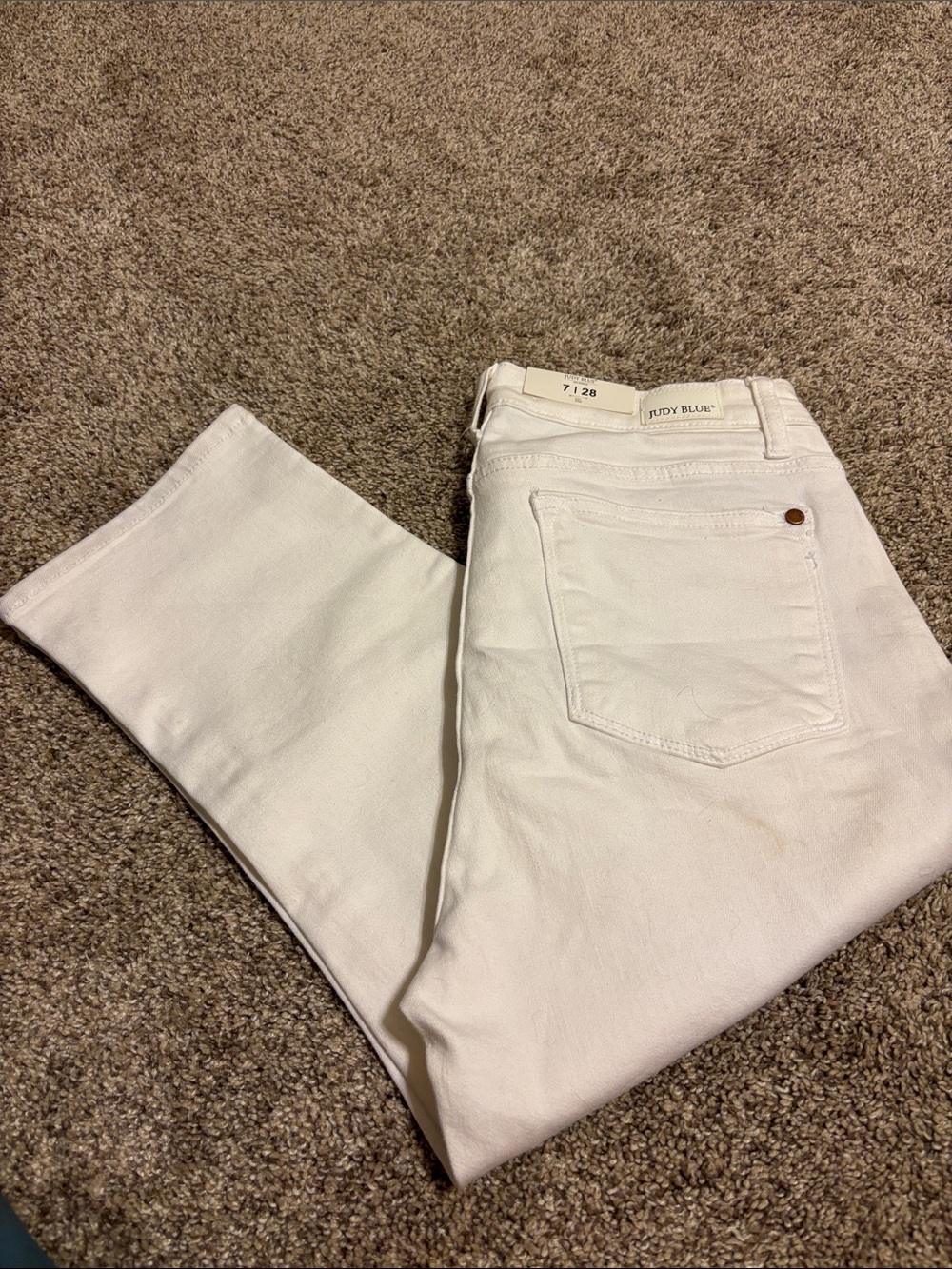 Judy Blue Women's White Straight Leg Jeans